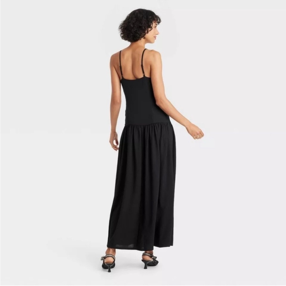 a new day Black Spaghetti Strap Drop Waist Maxi Dress - Picture 3 of 11